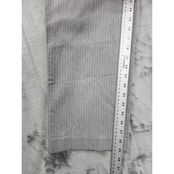 Lane Bryant Striped High Rise‎ Slim Leg Ankle Pants Size 22 Gray Stretch Office - Picture 8 of 10